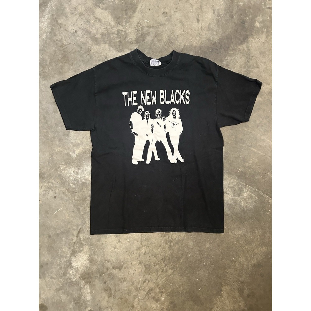 The New Blacks Band T Shirt Black‎ Size Medium Faded